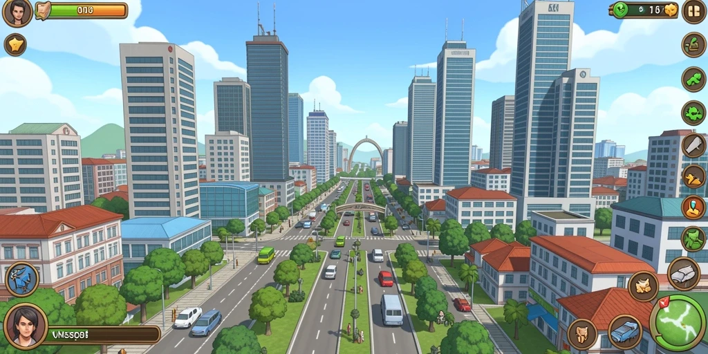 Tampilan karakter yang penuh warna dan menarik.