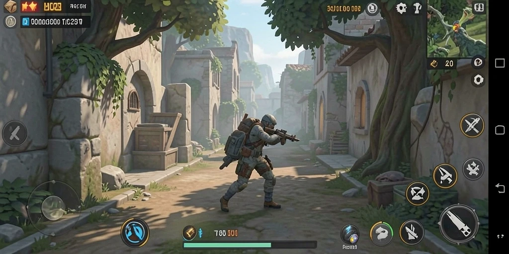 Screenshot dari balapan mendebarkan di jalur kota.