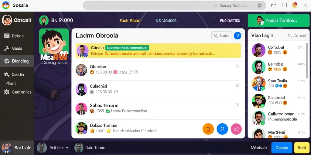 Tampilan karakter utama dalam aksi seru.